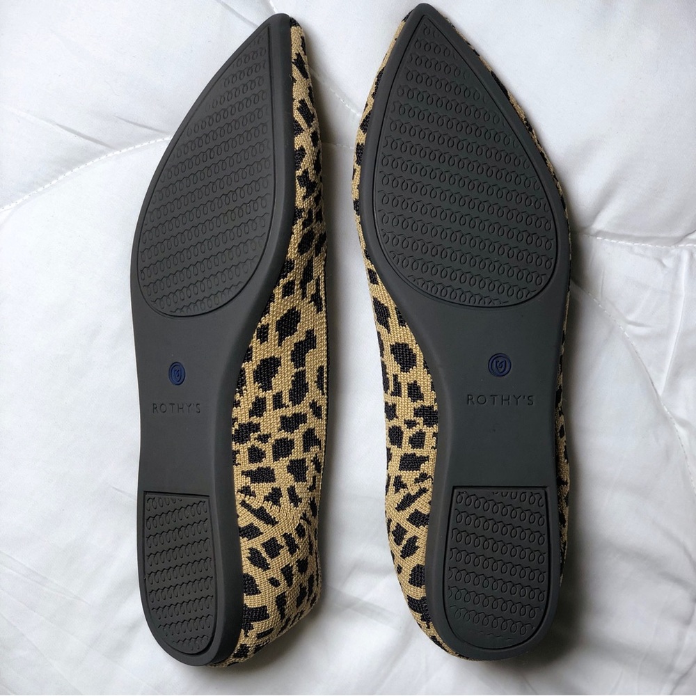 Rothy’s “The Point” leopard print flats. Excellent used condition - Picture 3 of 9